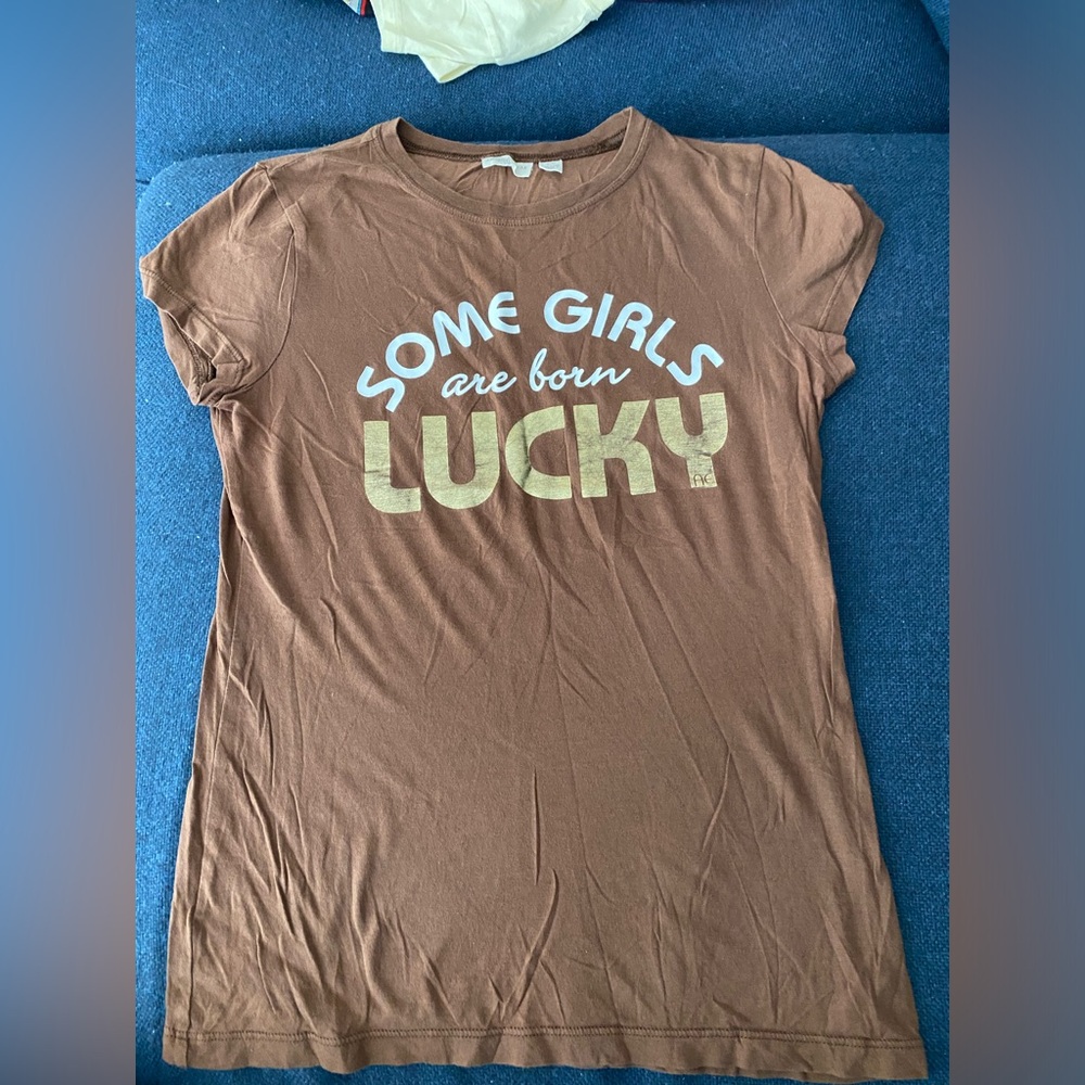 EUC Vintage American EagleT-shirt. Some Girls Are Born Lucky. Size S/P.